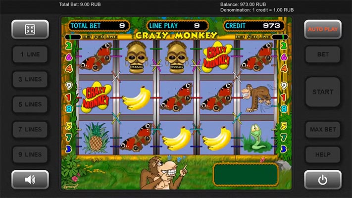 Crazy Monkey играть на деньги